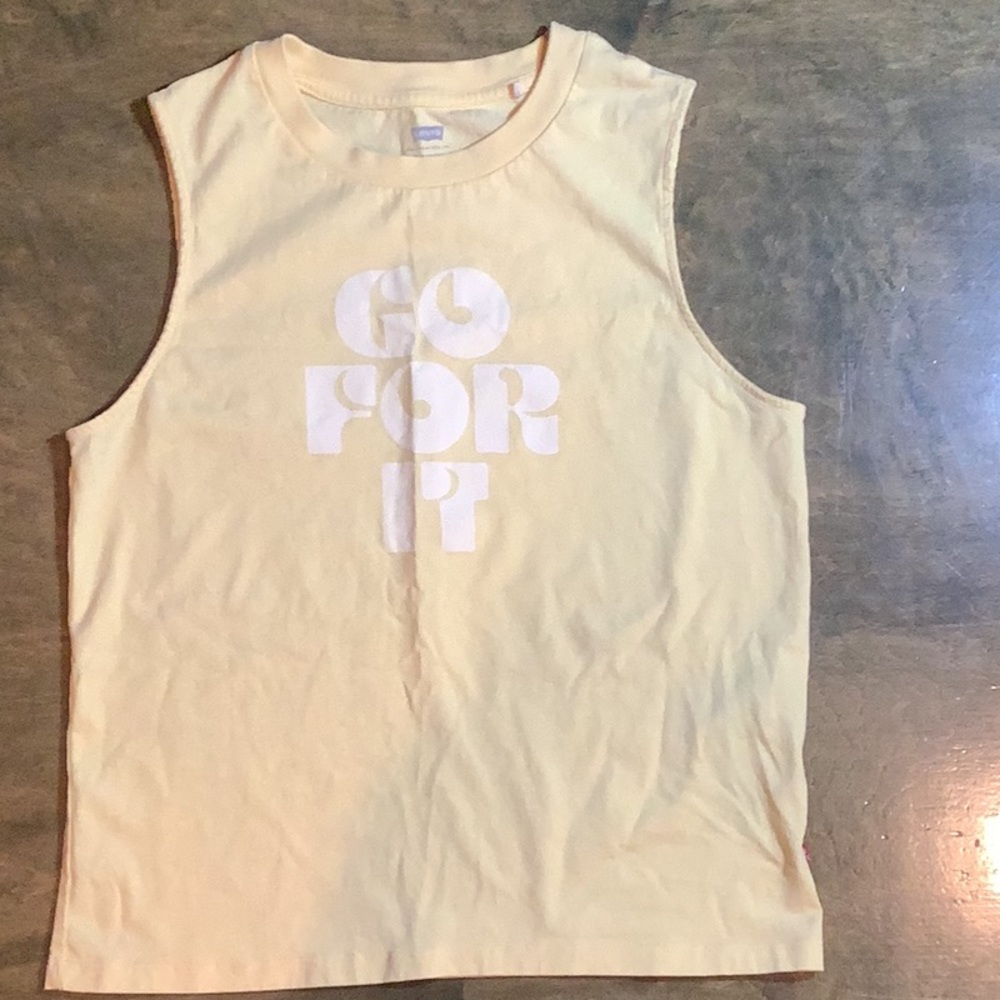 Levi’s yellow sleeveless T-shirt